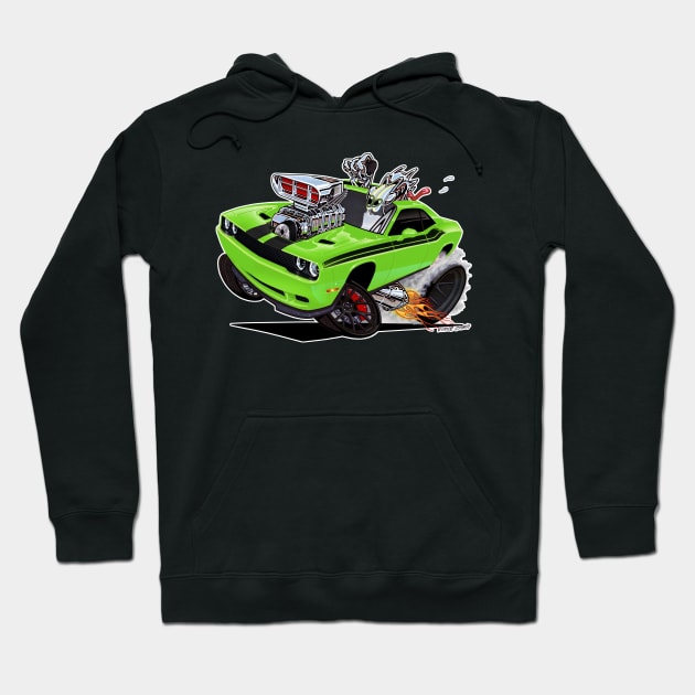 Sublime green Challenger HELLCAT Hoodie by vincecrain